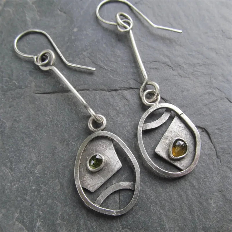 Vintage Dangling Crystal Earrings