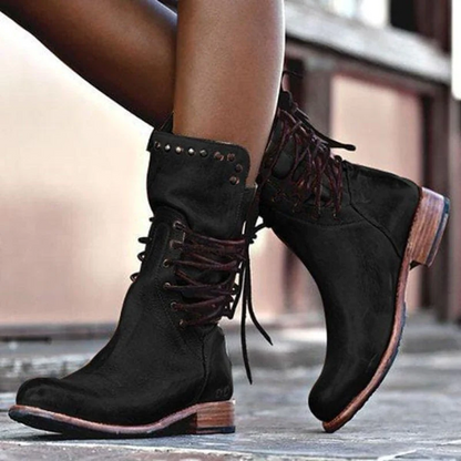 Lyla - Lace-up leather boots