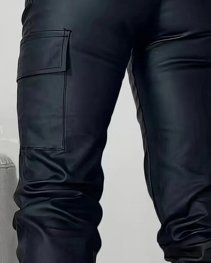 Ren - Leather cargo pants