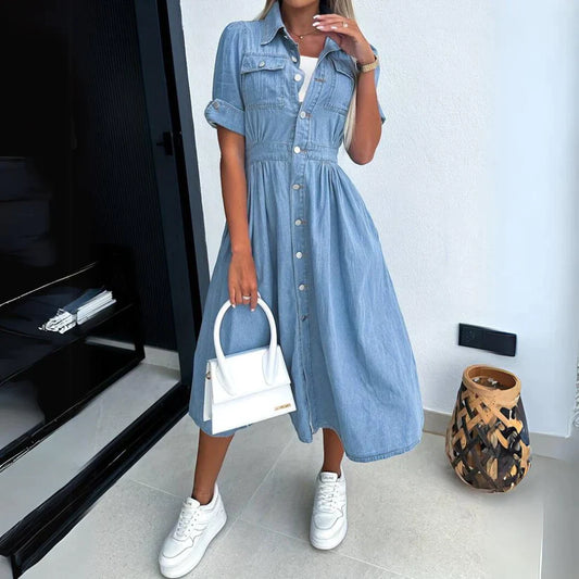 Clarisse - Trendy Denim Dress