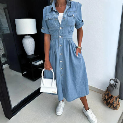 Clarisse - Trendy Denim Dress