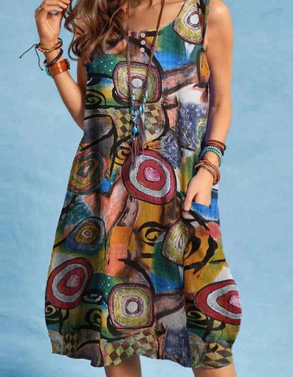 Alda - Bohemian printed dress