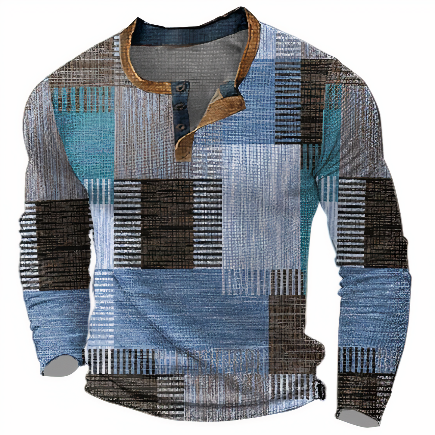 Jesse - Color block patchwork top for men