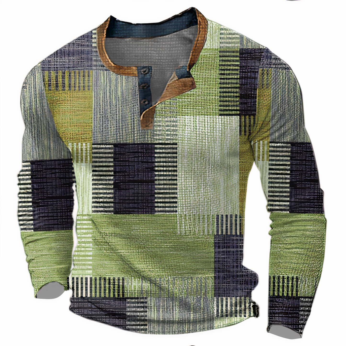 Jesse - Color block patchwork top for men