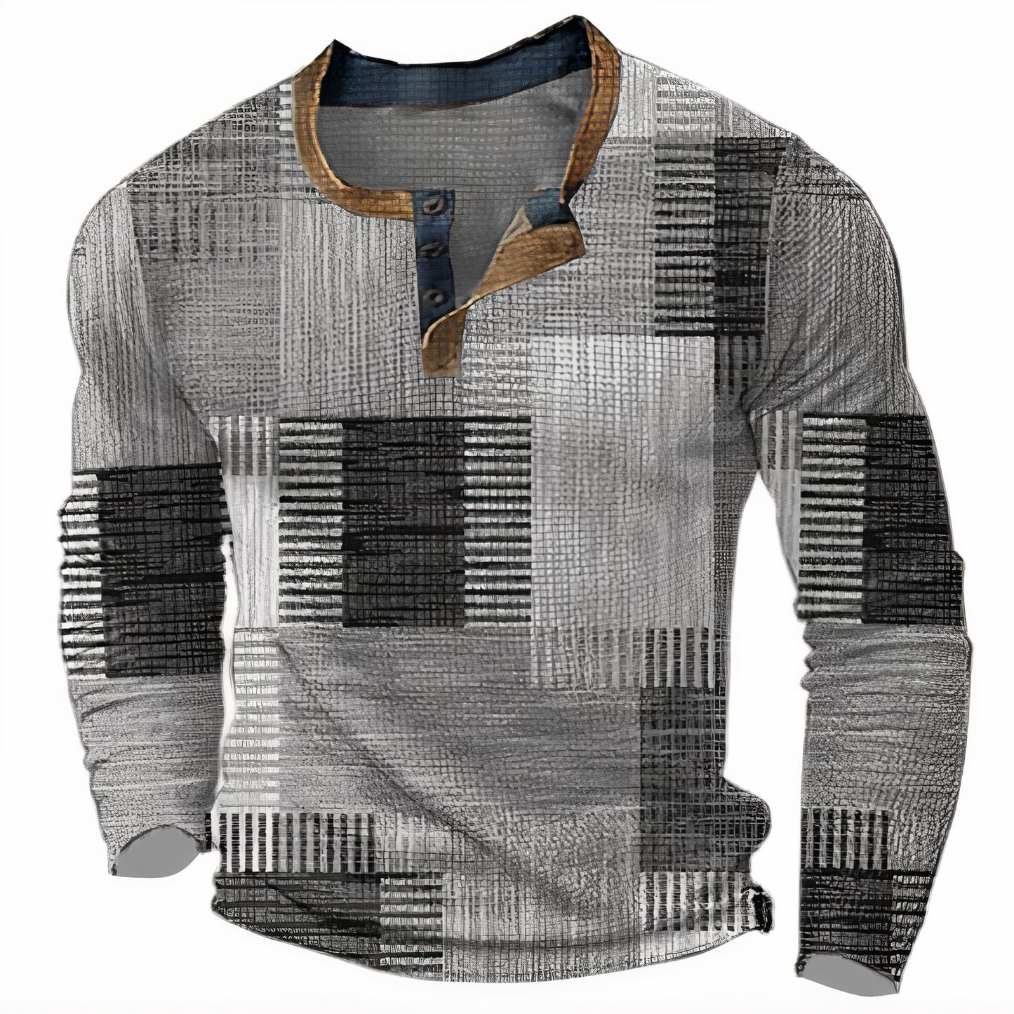 Jesse - Color block patchwork top for men