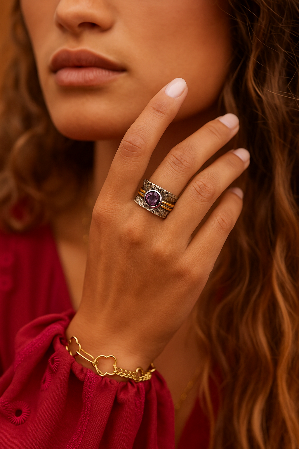 Bohemian Crystal Meditation Ring