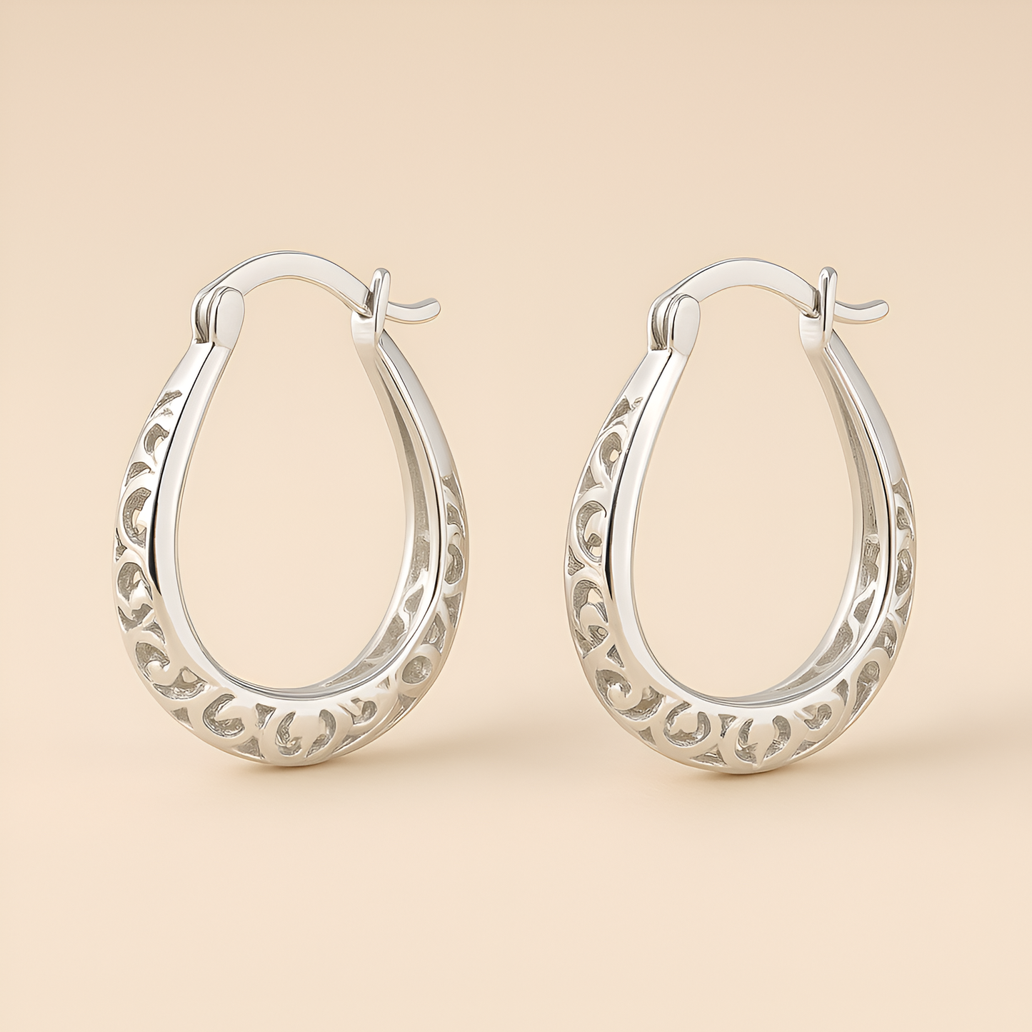 Vintage Silver Plated Ivy Earrings