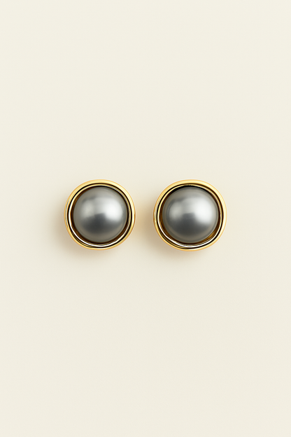 Elegant Black Pearl Earrings