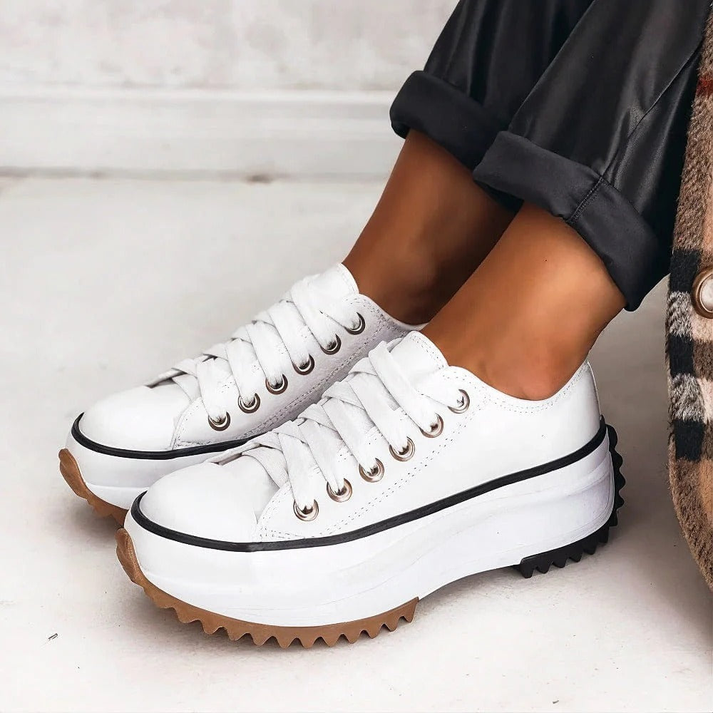 Kelsey - Classy leather platform sneakers