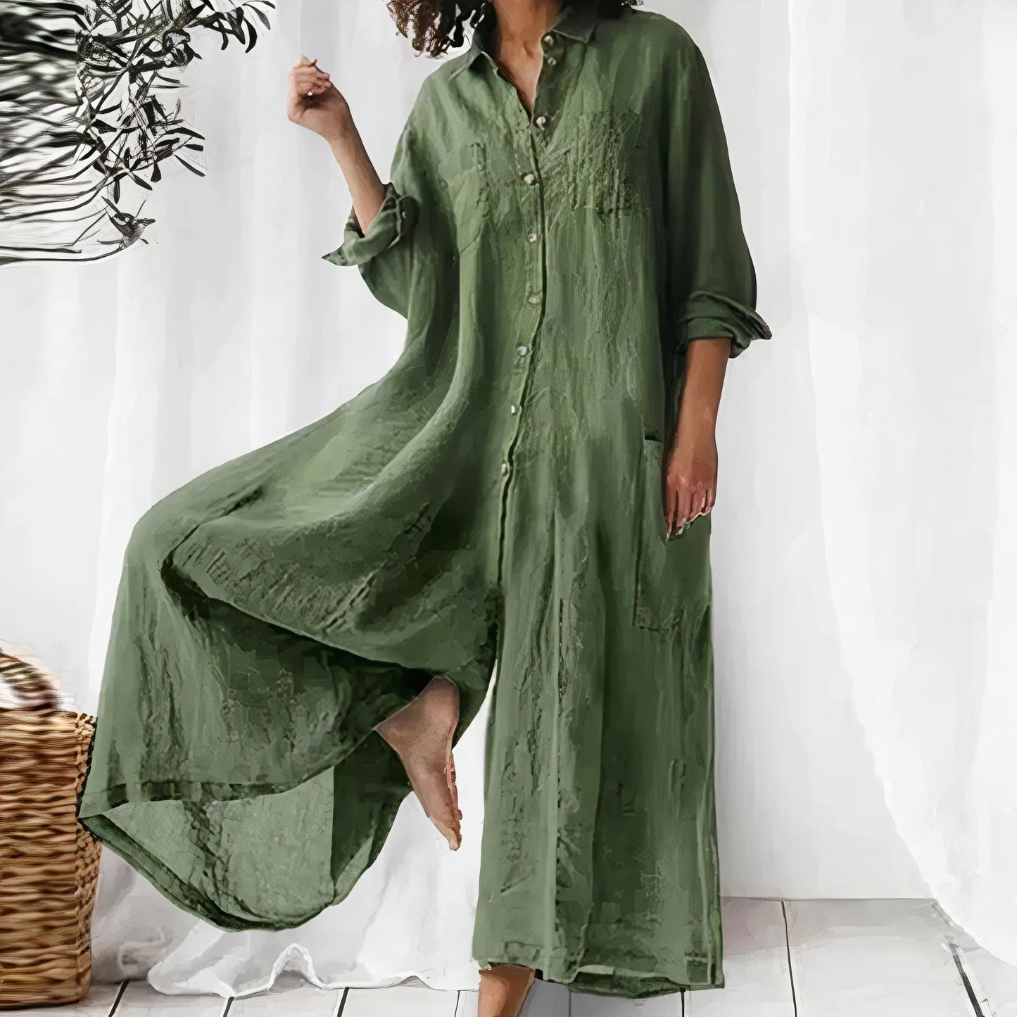 Emmy - Fancy oversized linnen jumpsuit