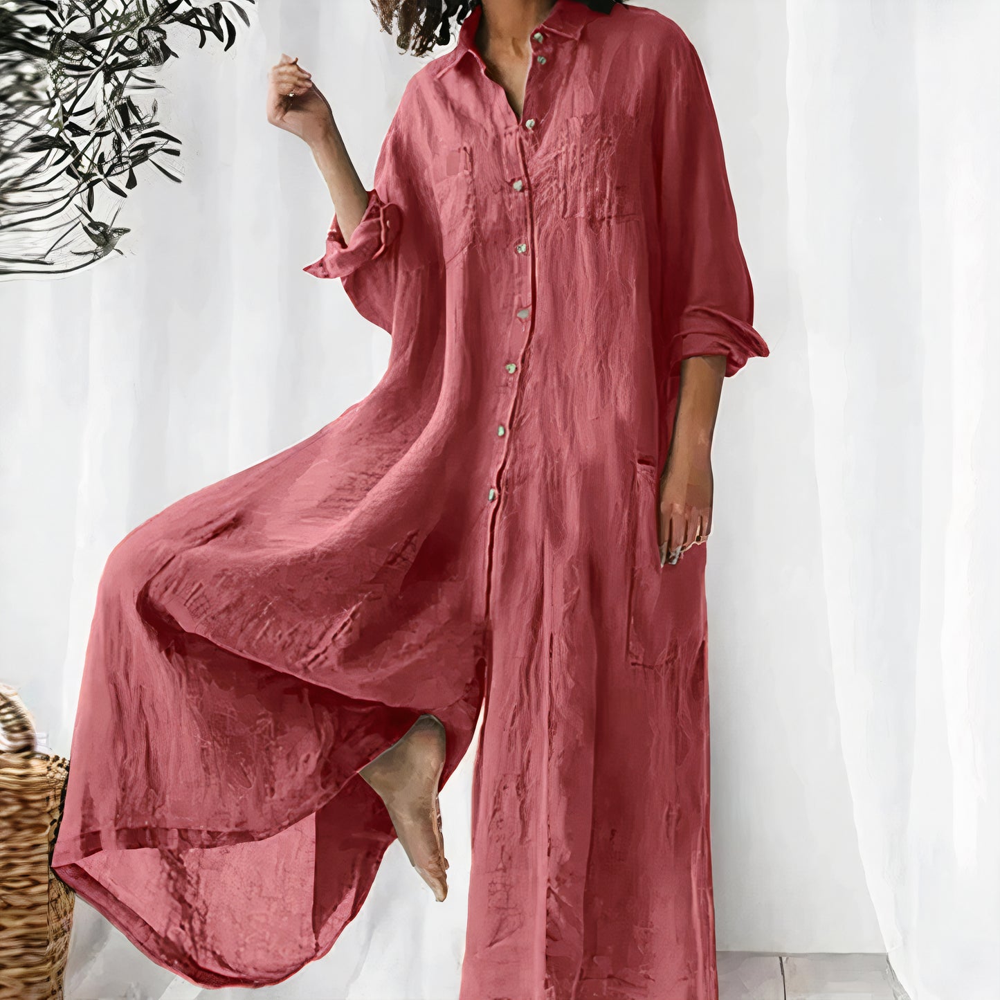 Emmy - Fancy oversized linnen jumpsuit