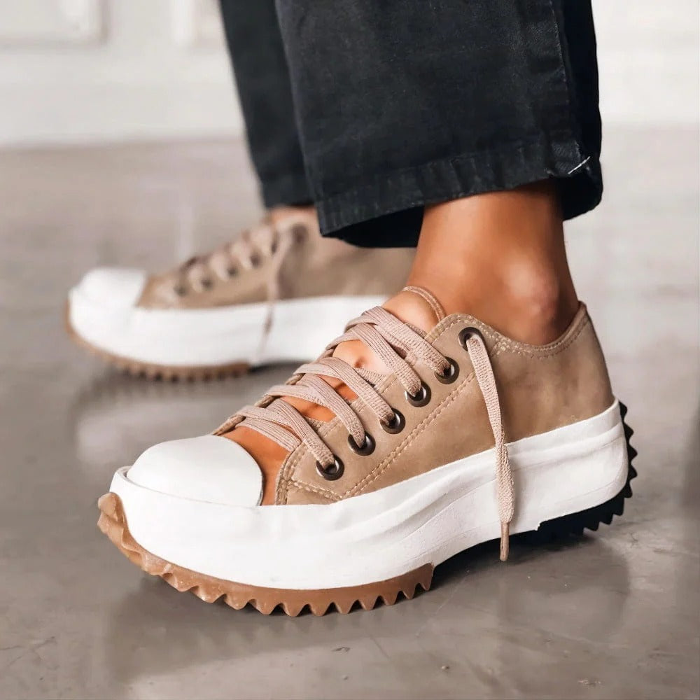 Kelsey - Classy leather platform sneakers