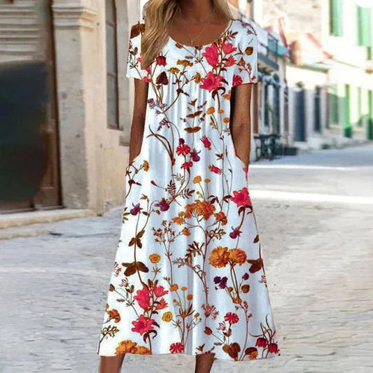 Audrey - Comfortable Floral Dress