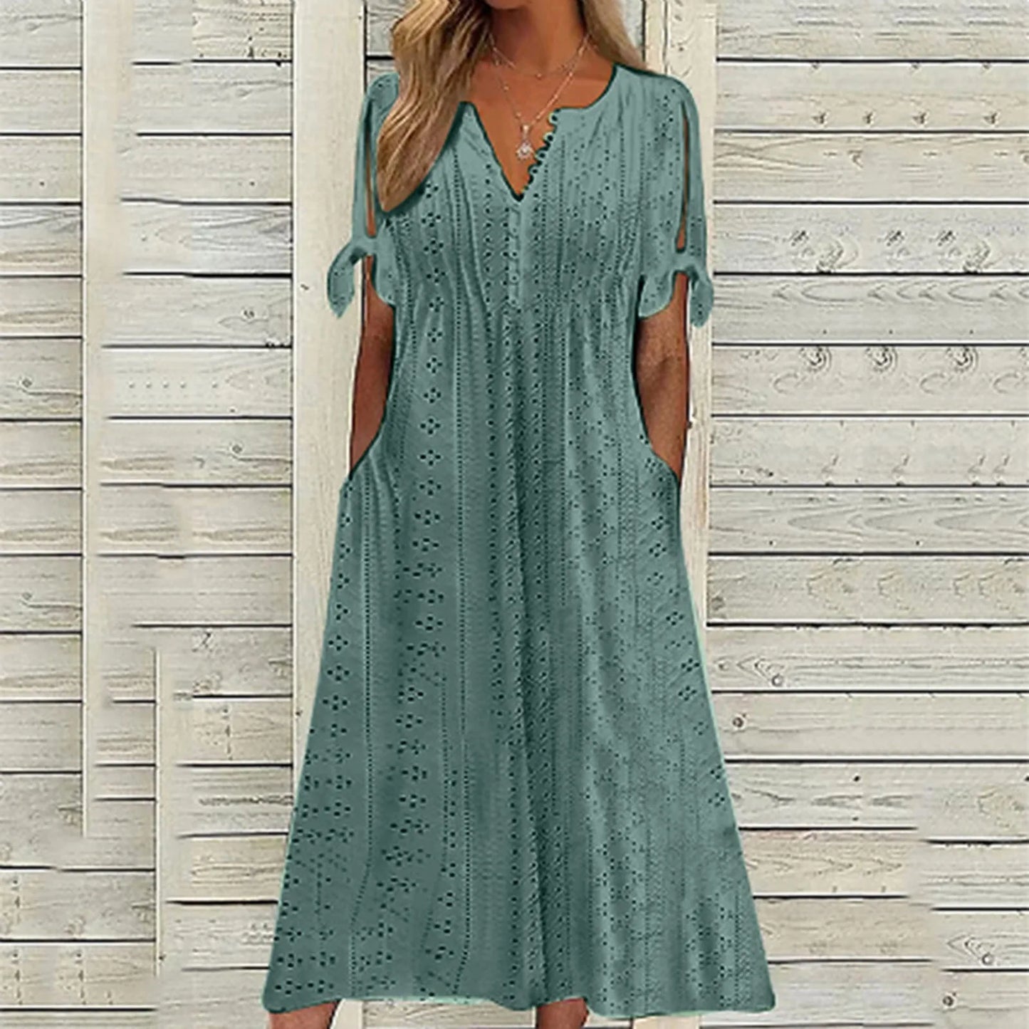 Lovie - Lace-Trimmed Autumn Dress