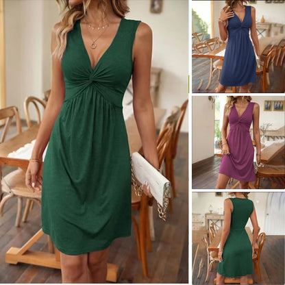 V-Neck Summer Dress for women, perfect for hot days and stylish outings.