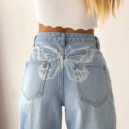 Clio - Denim jeans with a high waist