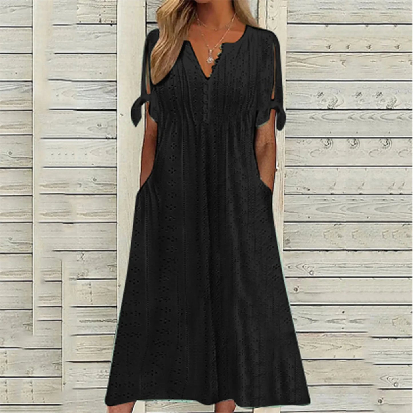 Lovie - Lace-Trimmed Autumn Dress