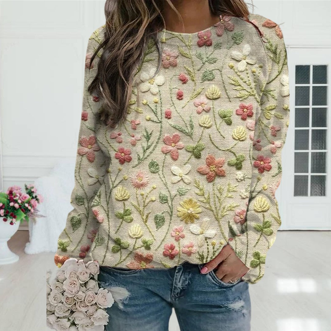 Nelia - Floral sweater for women