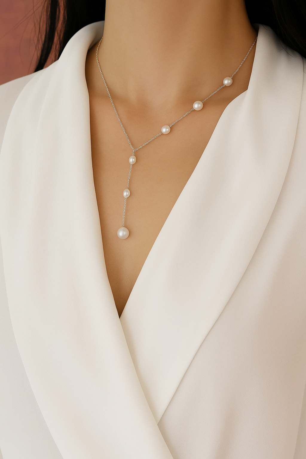 Vintage Pendant Pearls Necklace