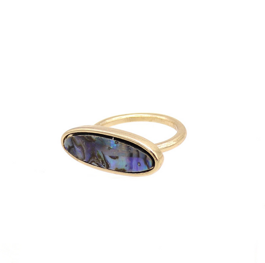 Vintage colorful opal ring