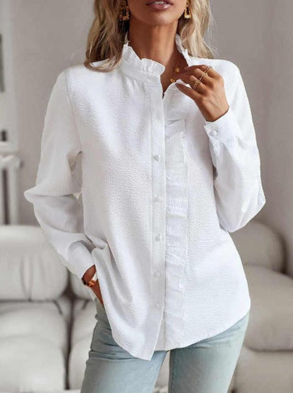 Casual summer blouse with long sleeves, perfect for warm weather with added coverage.