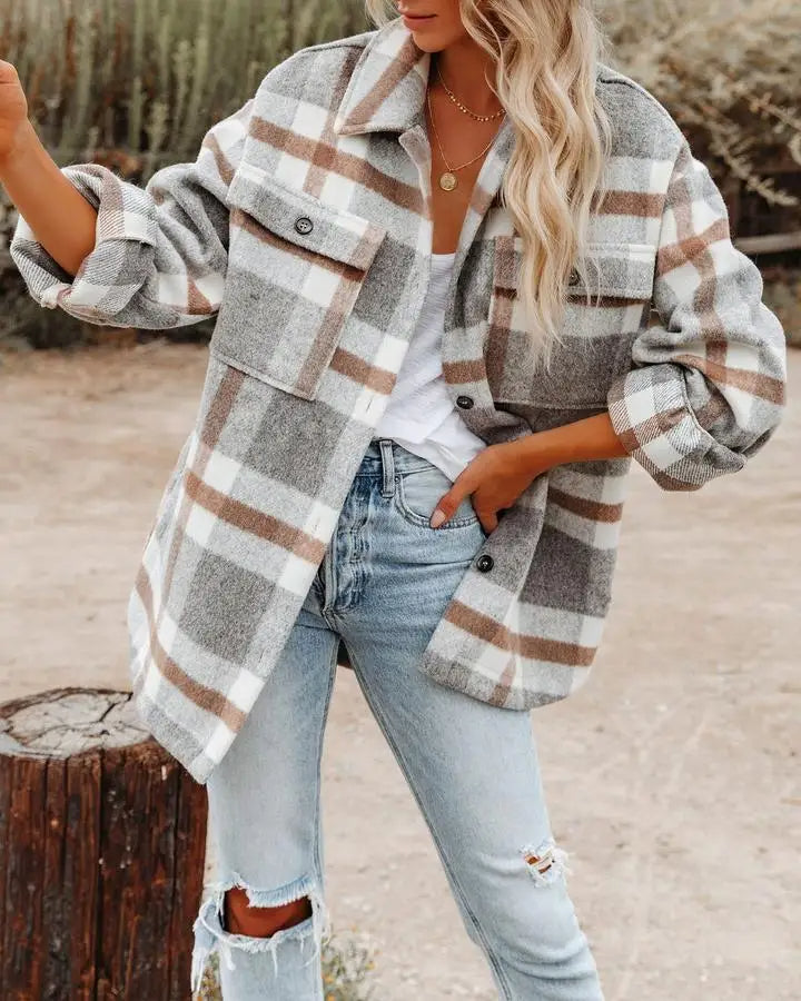 Julie - Rustic Plaid Overshirt