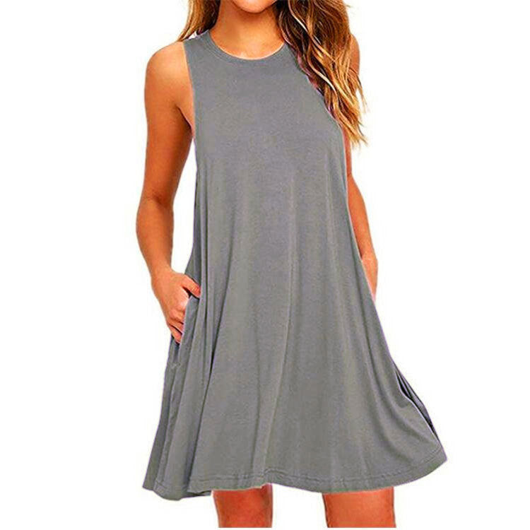 Olive - Summer Dress with Tummy Covering Pockets