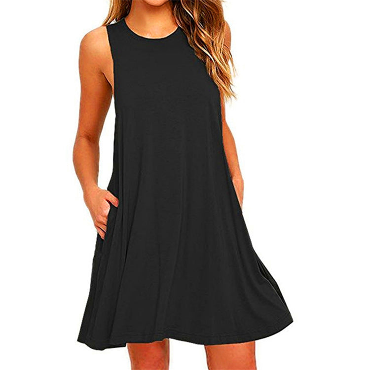 Olive - Summer Dress with Tummy Covering Pockets