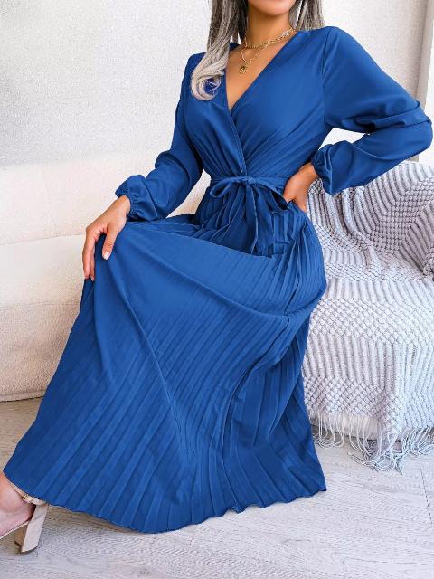 Elegant Pleated Dress, perfect for garden parties and evening events.