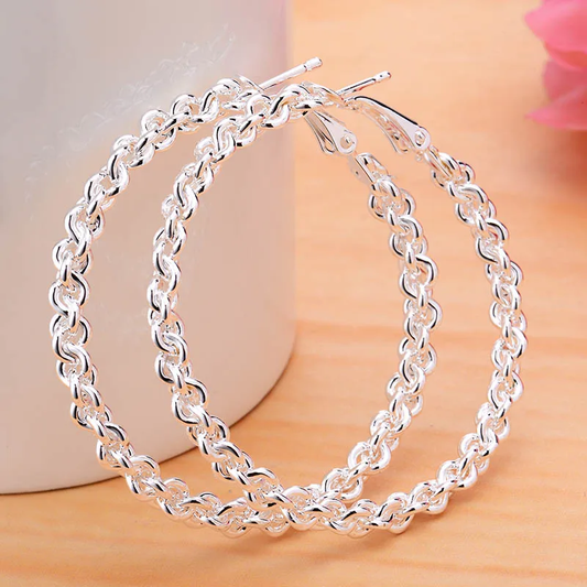Vintage Silver Chain Earrings