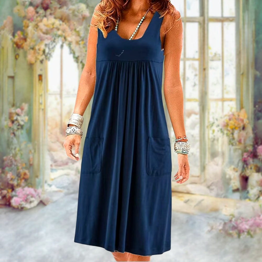 Stylish summer loose dress for women, ideal for warm-weather outings and versatile occasions.