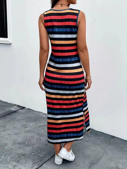 Summer striped dress, perfect for sunny days.