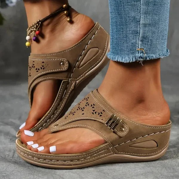 Mollie Women’s Orthopedic Sandals offering a perfect blend of comfort and style. Supportive design with a chic aesthetic, ideal for summer adventures from beach walks to city strolls