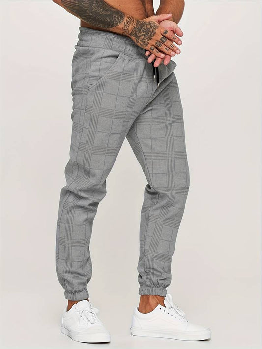 Benj - Checked jogger trousers