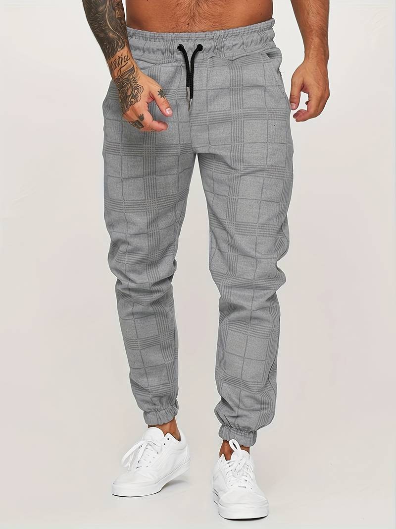 Benj - Checked jogger trousers