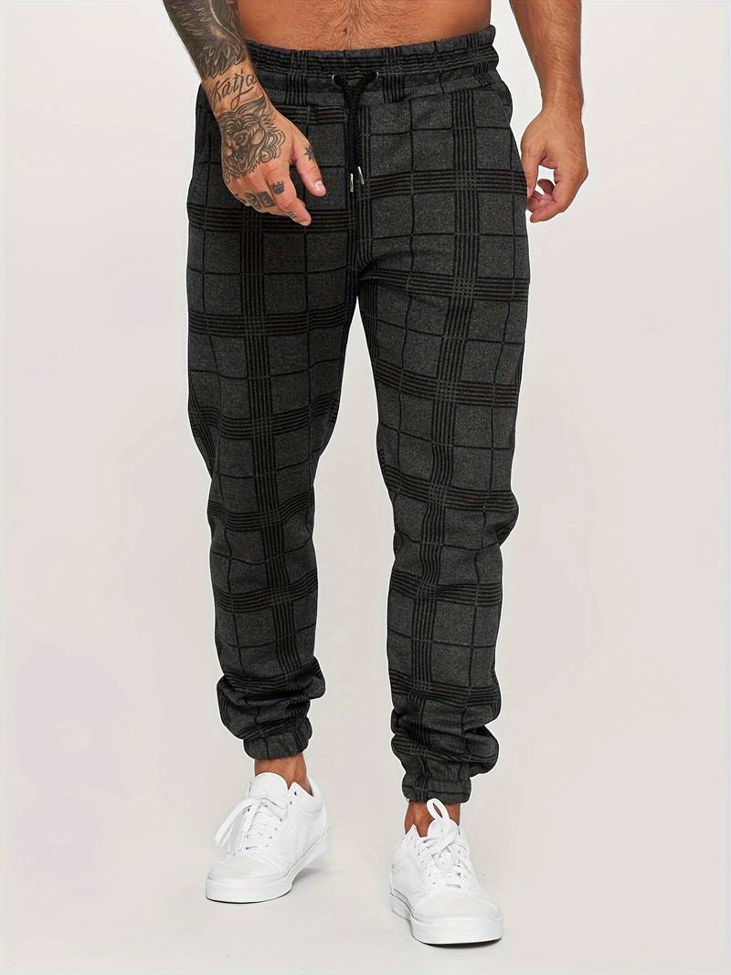 Benj - Checked jogger trousers