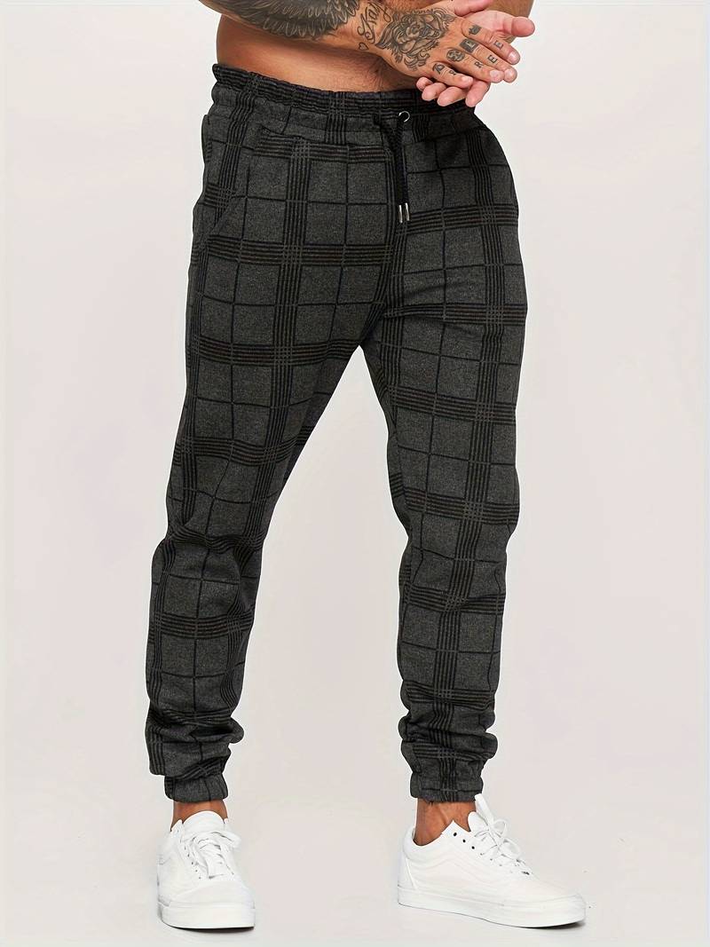 Benj - Checked jogger trousers