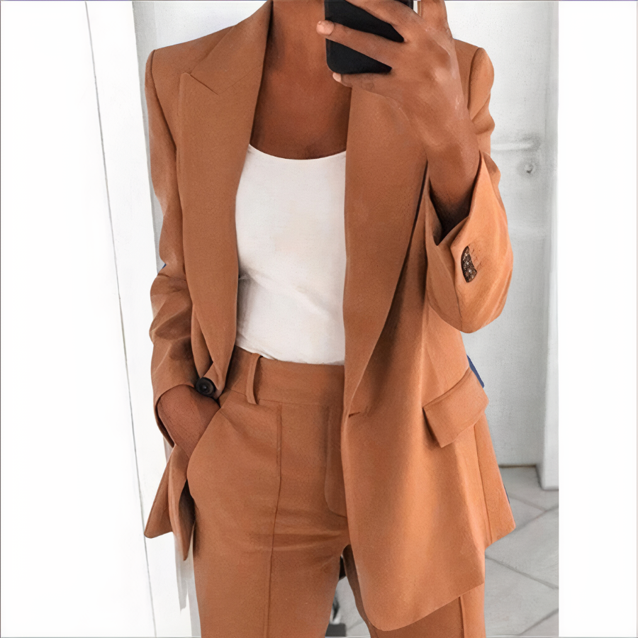 Gretchen - Blazer-Set Mit Jacke Und Hose Khaki / S