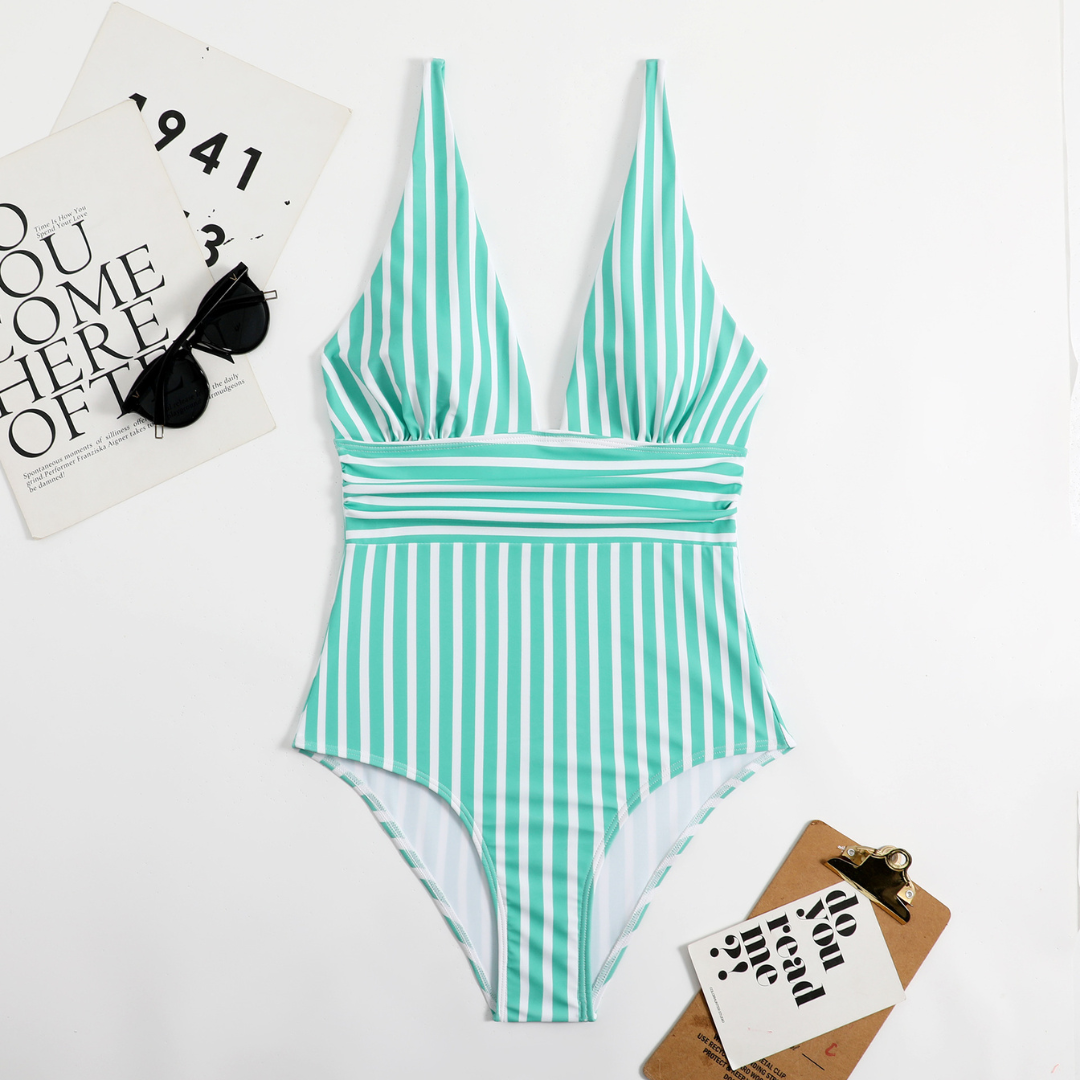 Zandra - Swimming Costume with V-neck