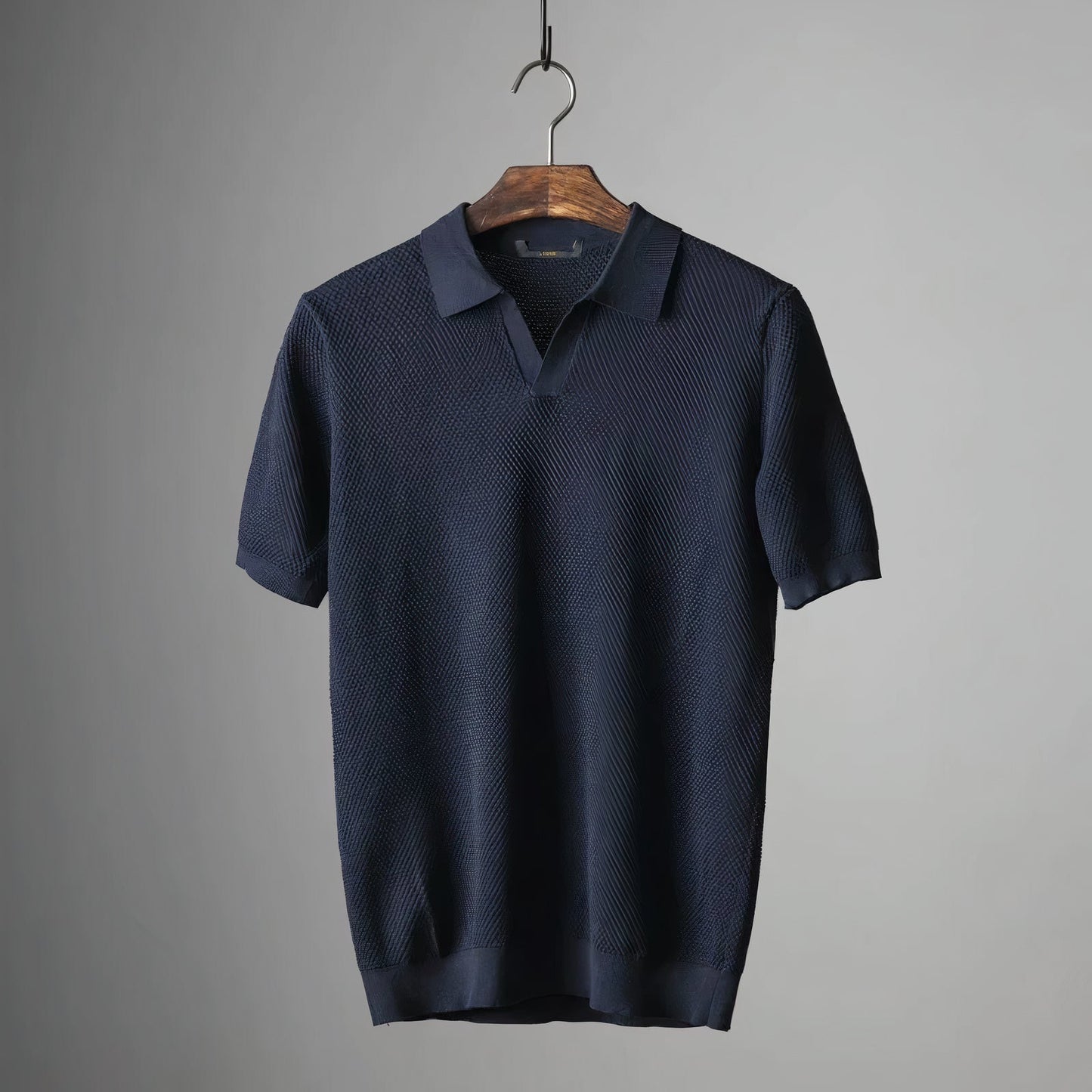 Stefan  - V-knitted Polo shirt