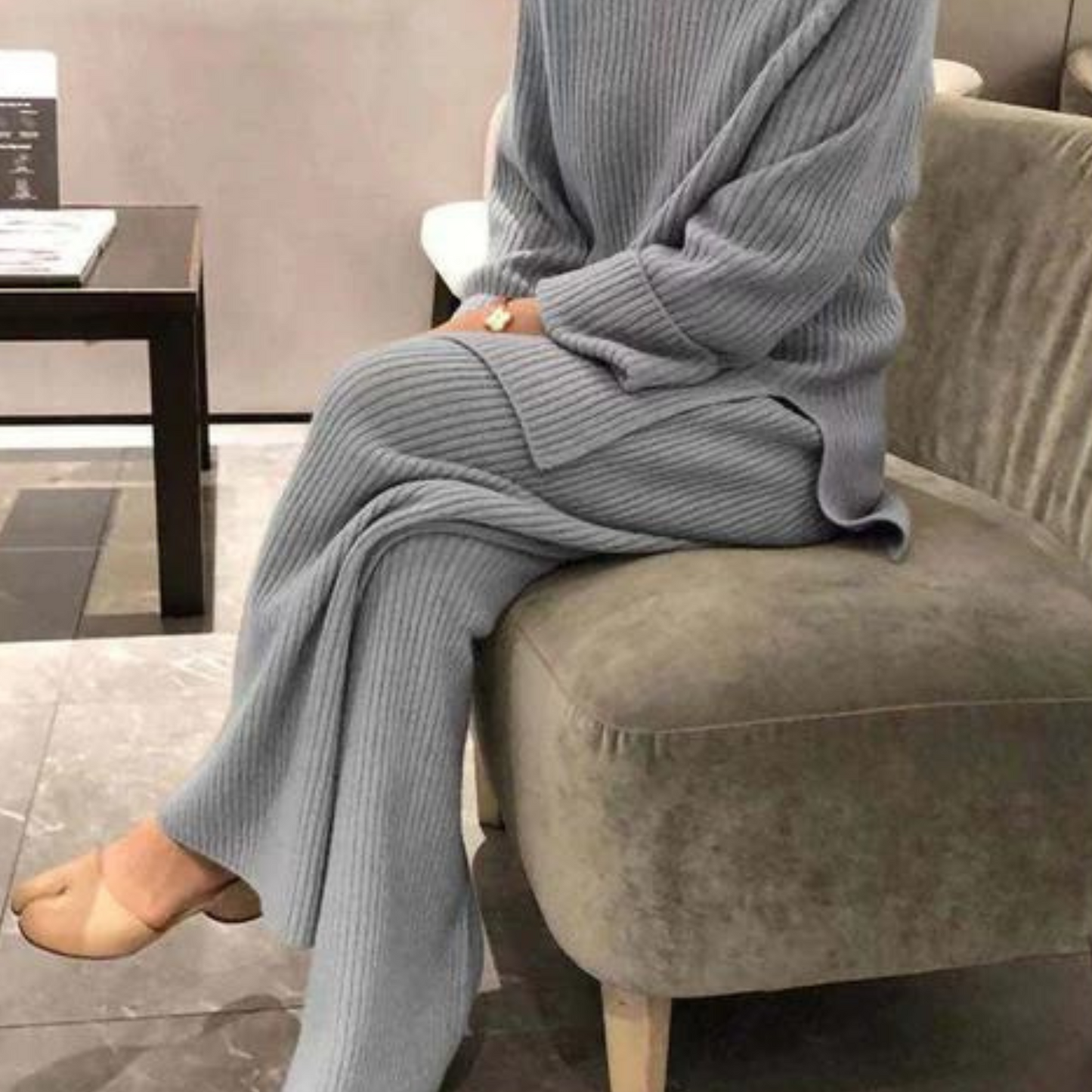 Samantha - Casual Knitted Sweater & Pants Set