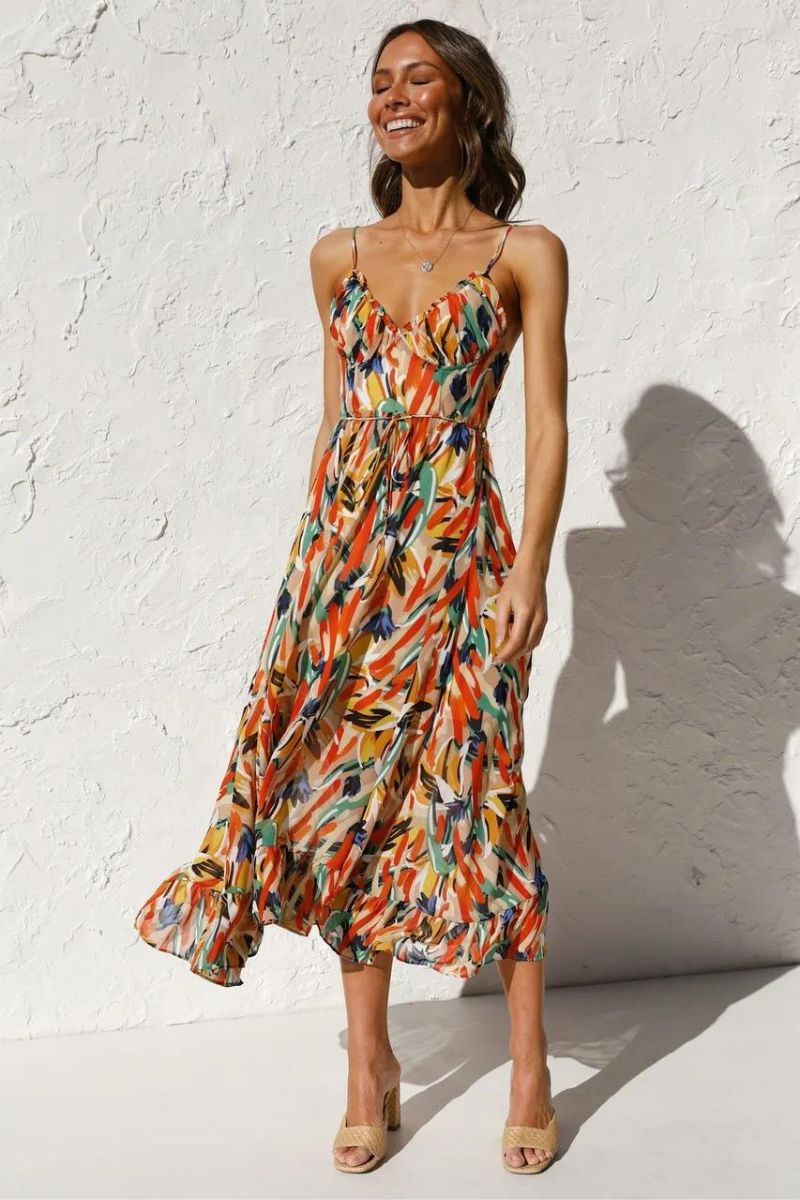 Vonda - Colourful midi Dress