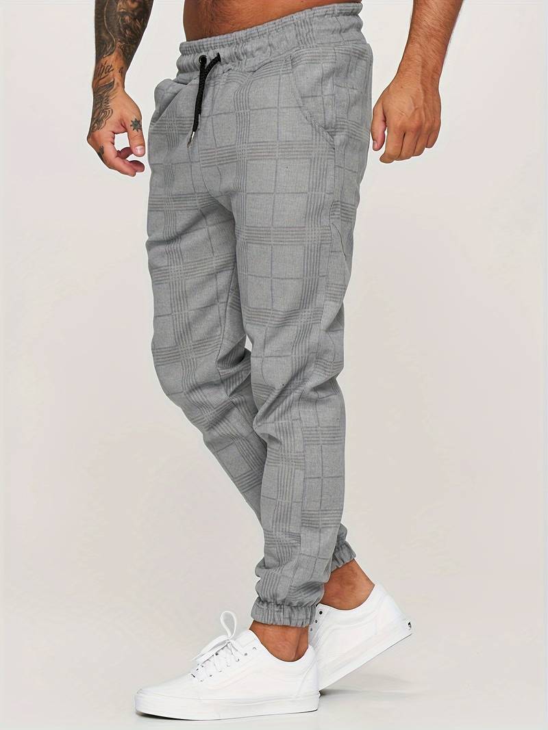 Benj - Checked jogger trousers