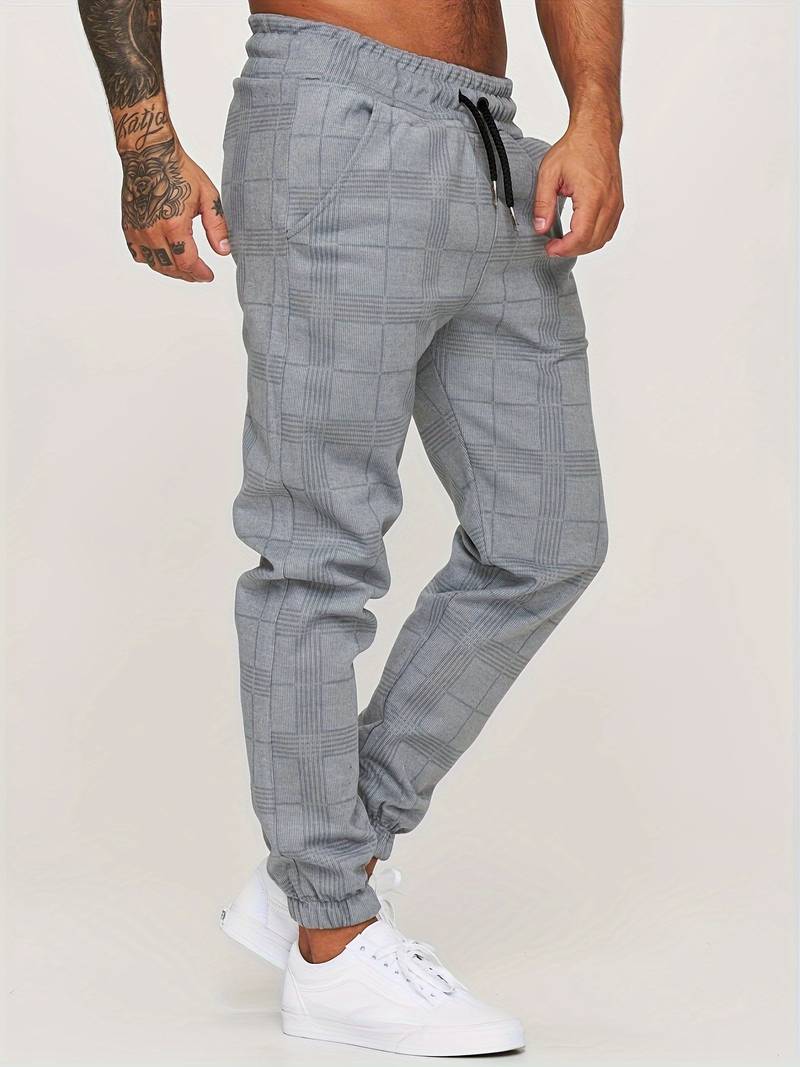 Benj - Checked jogger trousers